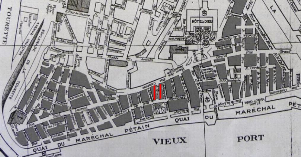 1943 Marseille_Plan rue Vivaux