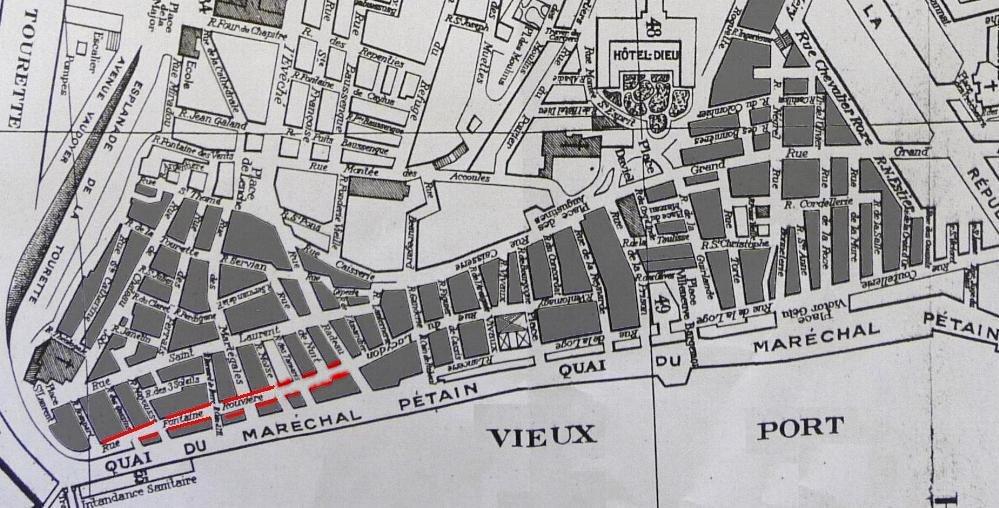 plan Rue Fontaine Rouviere